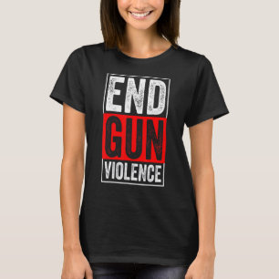 T-shirt Pas de Jour de sensibilisation aux armes à feu Por