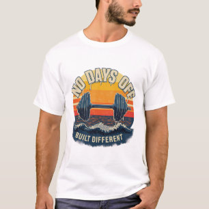 T-shirt Pas de jours de repos Construit différemment Rétro
