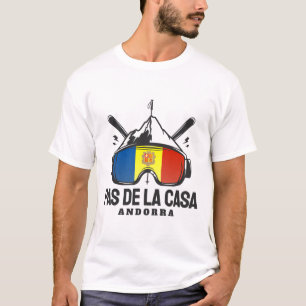 T-shirt Pas De La Casa Andorra Station De Ski Rétro