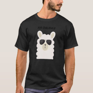 T-shirt Pas de lama drame jeu de mots animal lama cool en
