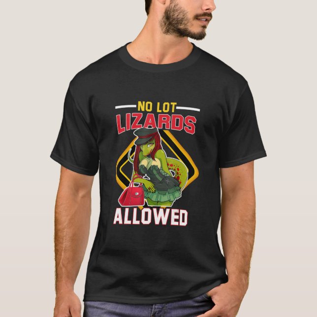 T-shirt Pas de Lizard Lot Autorisé Conception De Trucker (Devant)