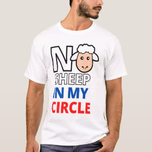 T-shirt Pas de mouton dans mon cercle Typographie