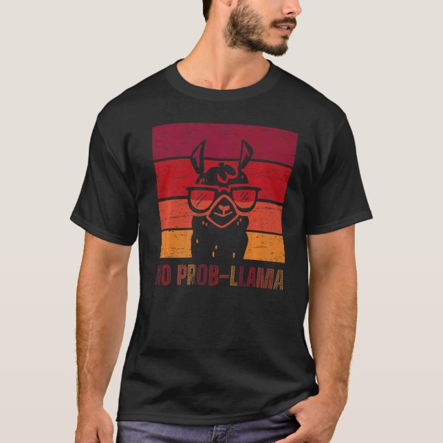 T-shirt Pas de Prob llama Animal Fur Alpaca Laine (Devant)