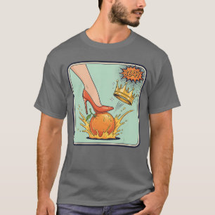 T-shirt Pas de roi en Amérique 8647 Orange Bande dessinée 