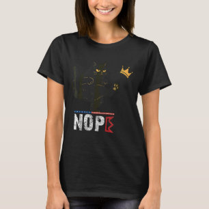 T-shirt Pas de rois en Amérique Black Cat Drôle de chat do