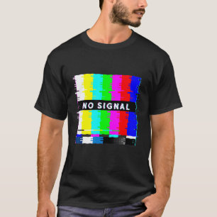 T-shirt Pas De Télévision Signale Hors Air Glitch Vaporwav