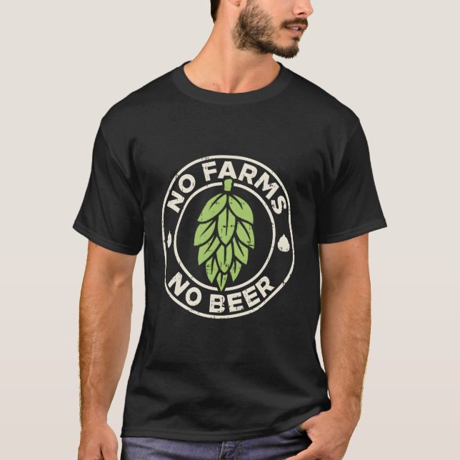 T-shirt Pas d'élevage Pas de houblon de bière Artisanat Bi (Devant)