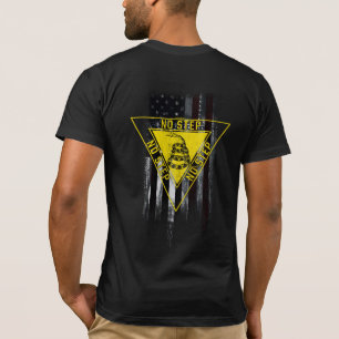 T-SHIRT PAS D'ÉTAPE GADSDEN SNAKE AÉRONEF AMERICAN FLAG