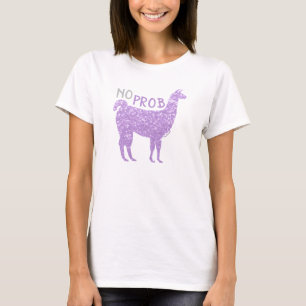 T-shirt Pas d'étincelle Llama claire violette