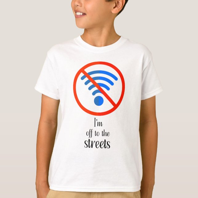 T-shirt "Pas d'Internet ? Pas de problème !", Funny cyber  (Devant)