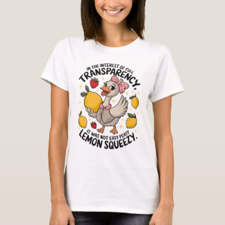 T-shirt Pas Facile Facile Citron Presse - Oie Drôle Sotte