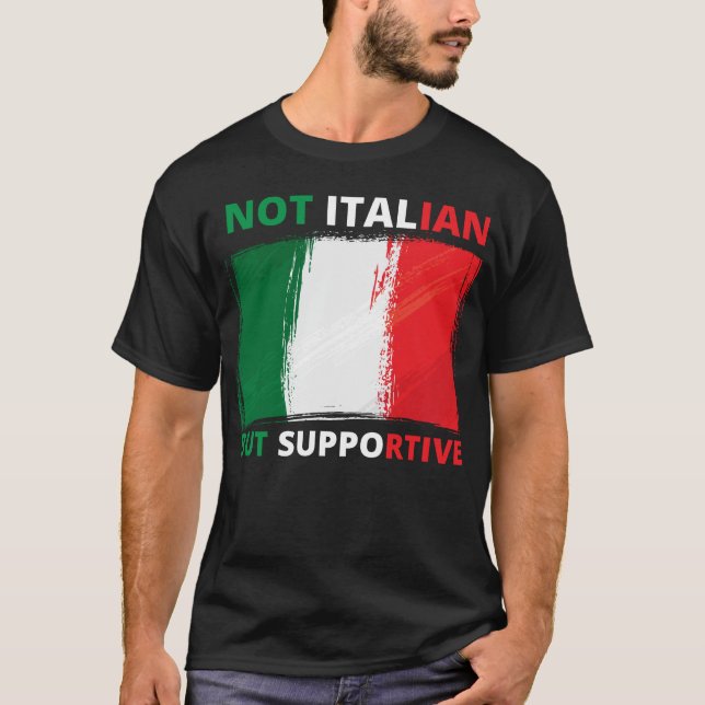 T-shirt Pas Italien Mais Supportif Amant Italia (Devant)