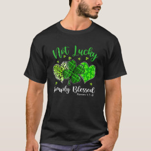 T-shirt Pas Lucky Simplement Bienheureux Shamrock chrétien