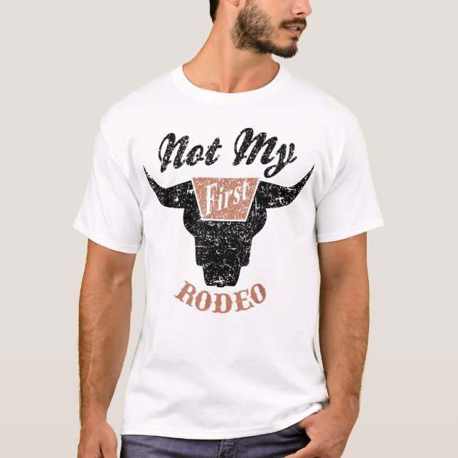 T-shirt Pas Ma Première Chemise Rodéo, Cowgirl (Devant)