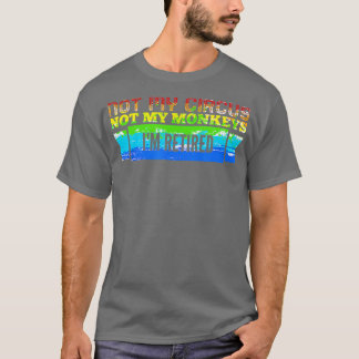 T-shirt Pas Mon Cirque, Pas Mes Singes, Je Suis Retraité