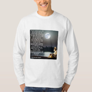 T-shirt pas silencieux avec poème de Rabindranath