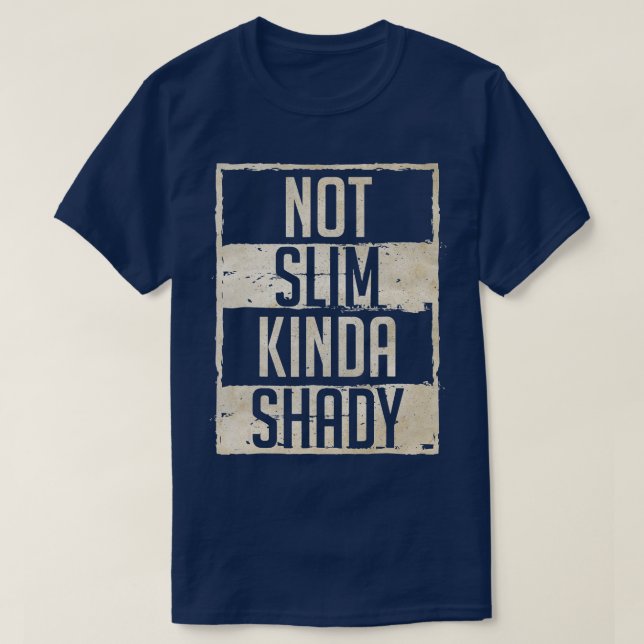 T-shirt Pas Slim Kinda Shady Chubby Gym (Design devant)