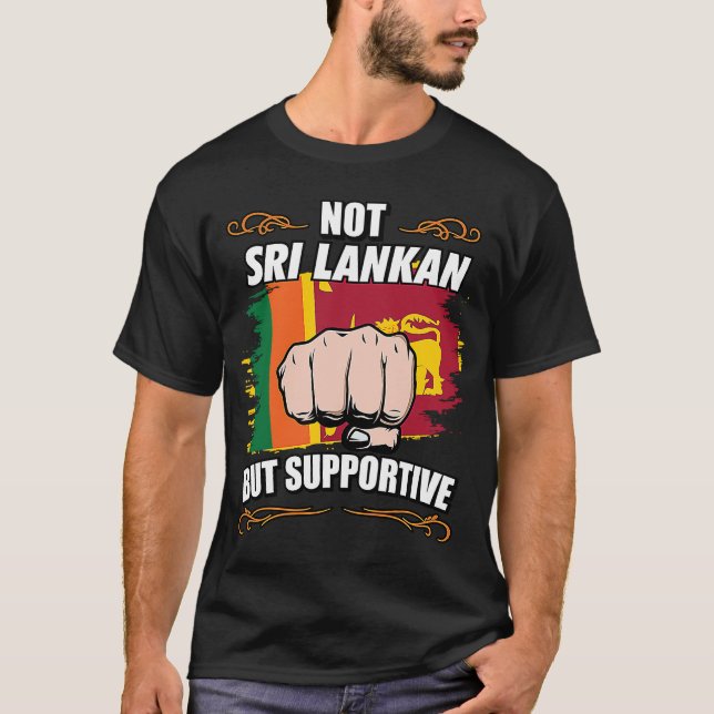 T-shirt Pas Sri Lankais, mais Voyage de soutien Sri L (Devant)