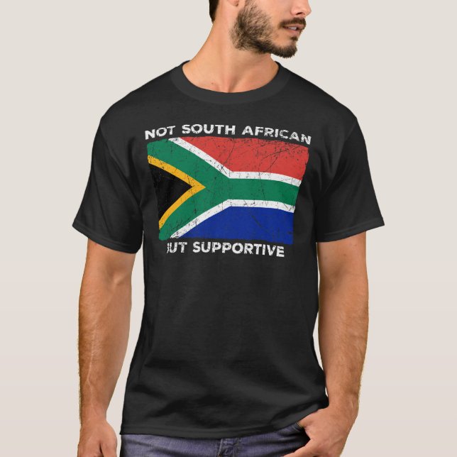 T-shirt Pas Sud-Africain, mais soutien Funny Braai T-Shi (Devant)