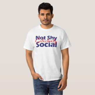 T-shirt Pas timide Sélectivement Social Bold Rouge & Bleu
