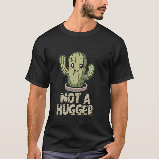 T-shirt Pas un câlin fun cactus 02 (Devant)