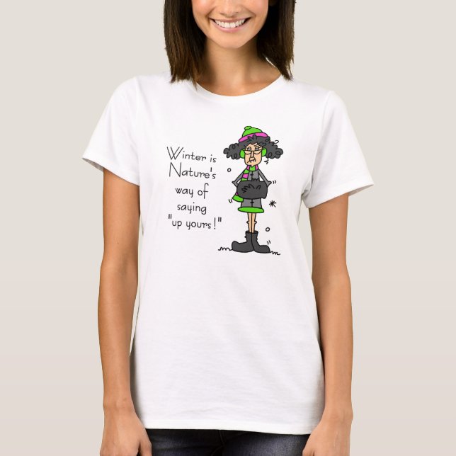 T-shirt Pas un fan d'hiver (Devant)
