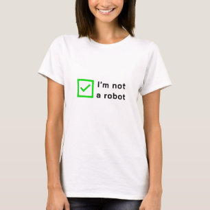 T-shirt Pas un robot - vert (lumière)