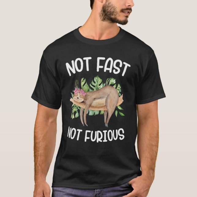 T-shirt Pas Vite Pas Furieux Sloth (Devant)