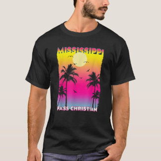 T-shirt Pass Christian Mississippi MS été vintage Sunse