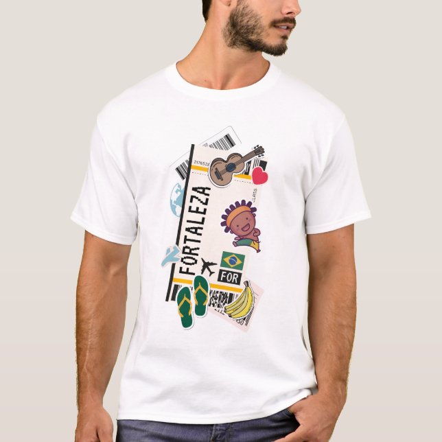 T-SHIRT PASSE D'EMBARQUEMENT FORTALEZA BRÉSIL (Devant)