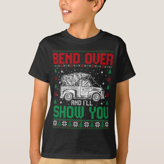 T-shirt Passe-toi et je te montrerai deux Noël laid (Devant)