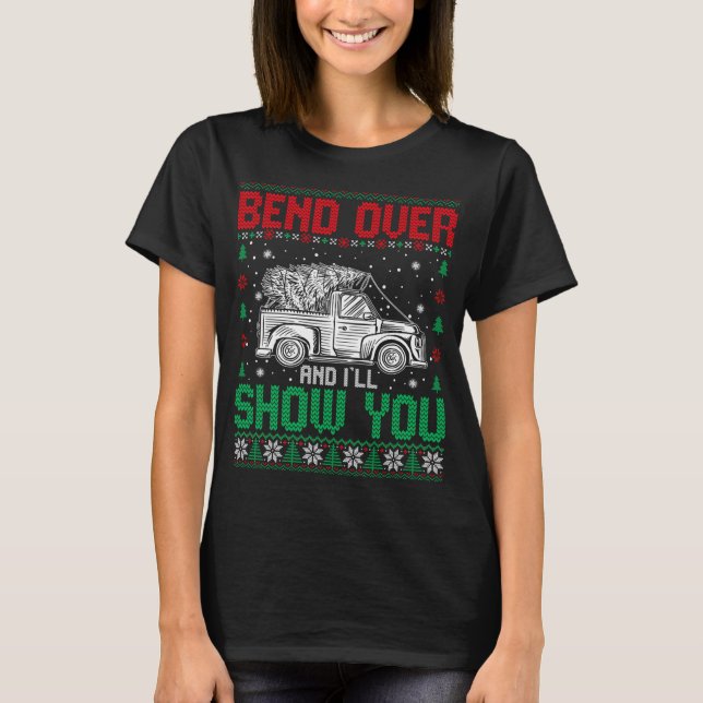 T-shirt Passe-toi et je te montrerai deux Noël laid (Devant)