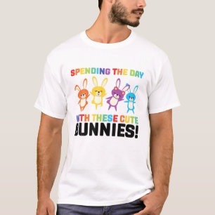 T-shirt Passez La Journée Avec De Mignons Lapins ! Jour d