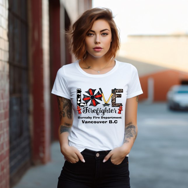 T-shirt Passion pour la lutte contre les incendies avec de (Créateur téléchargé)