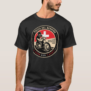 T-shirt Passo del Bernina   Suisse   Motorcycle