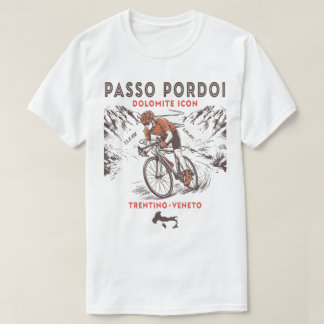 T-shirt Passo Pordoi Dolomites Cyclisme | Alpes italiennes