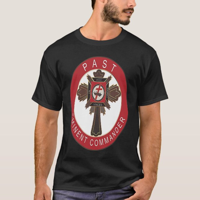 T-shirt Past Eminent Commander Knights Templar York Rite M (Devant)
