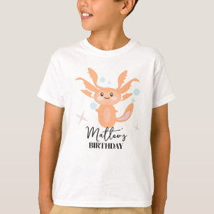 T-shirt Pastel Axolotl Océan Créature Anniversaire Nom