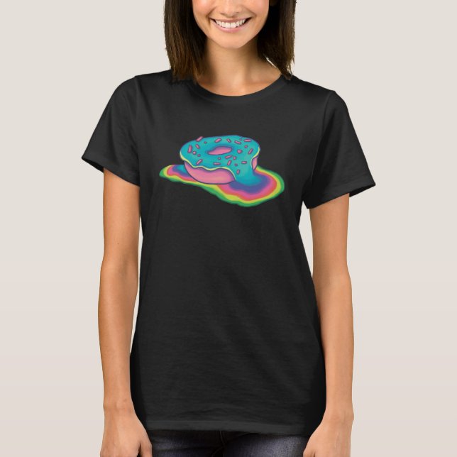 T-shirt Pastel Chalk Rainbow Donut (Devant)