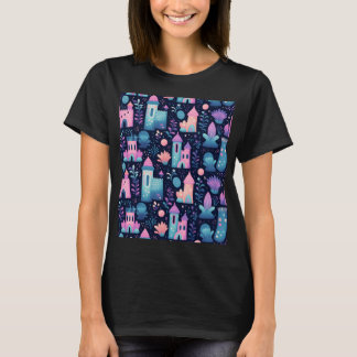 T-shirt Pastel Châteaux Dreamy Fairy Tale