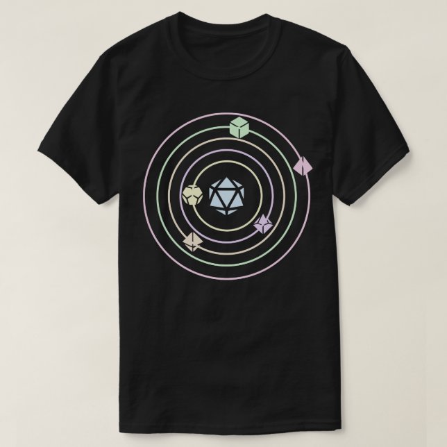 T-shirt Pastel Dice Galaxy (Design devant)