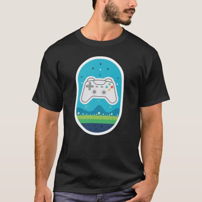 T-shirt Pastel Gamer Meadow Cute Dreamscape Game Controlle (Devant)