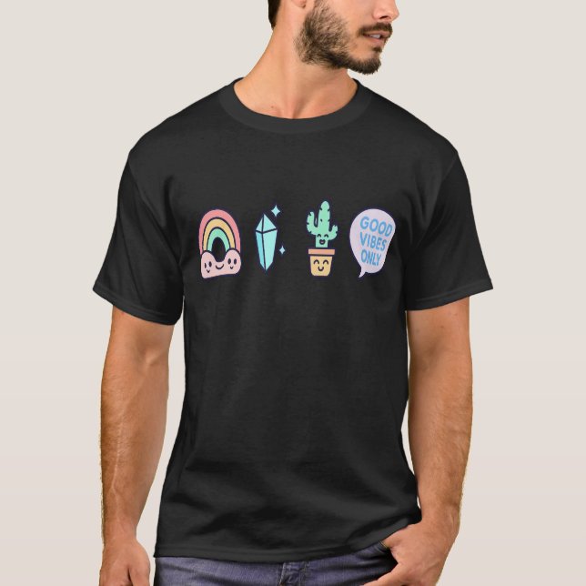 T-shirt Pastel Good Vibes uniquement (Devant)
