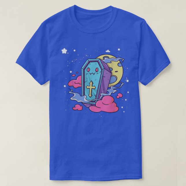 T-shirt Pastel Goth Creepy Coffin Cute Gothic Kawaii Anime (Design devant)