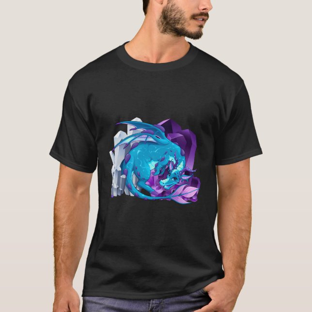 T-shirt Pastel Goth Dragon Cristal Mythique Créature Fanta (Devant)