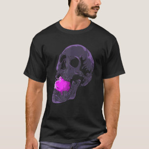 T-shirt Pastel Goth Esthétique Crâne Pomme Fruit Squelette