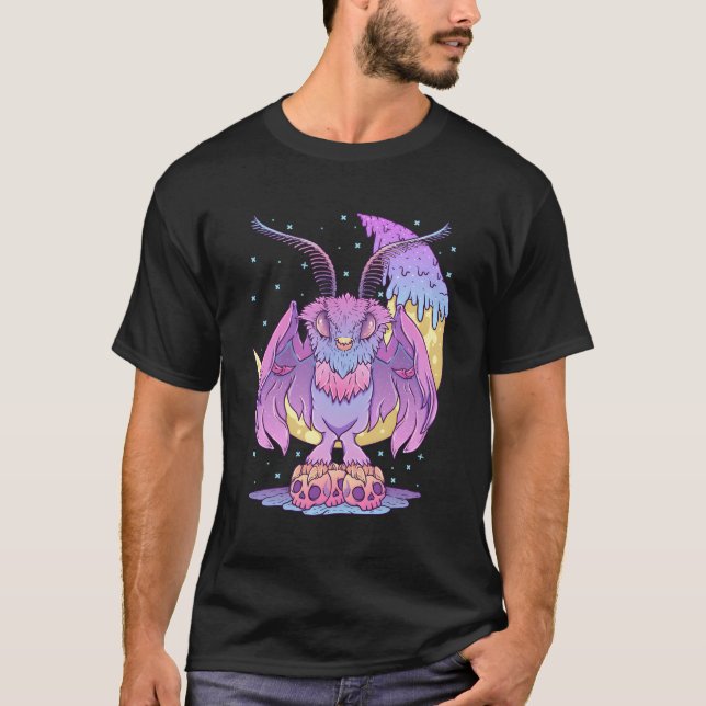 T-shirt Pastel Goth Kawaii Cryptid Moth Pastel Goth (Devant)