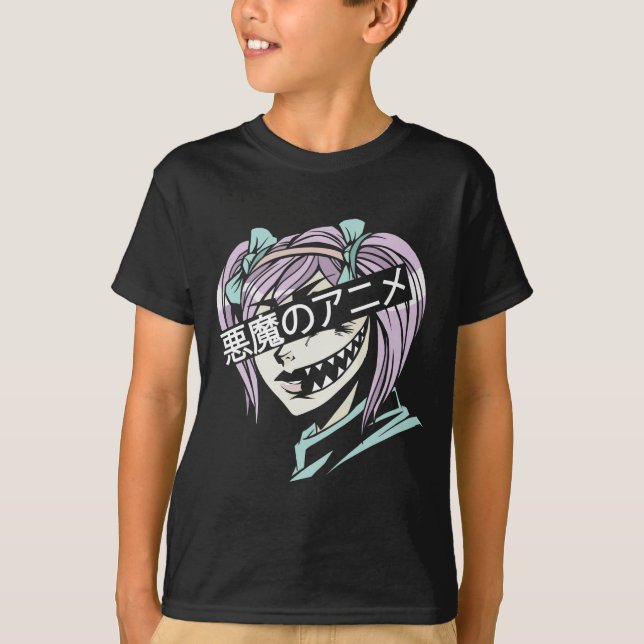 T-shirt Pastel Goth Manga Esthétique Girl Anime Déplaisant (Devant)