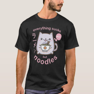 T-shirt Pastel Goth Ramen Noodle Chat - Cadeau