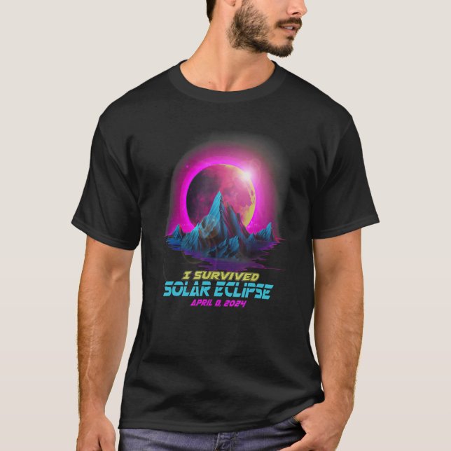 T-shirt Pastel Goth Vaporwave I Survived Total Solar Eclip (Devant)